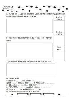 Class 4 Mathematics Practice Workbook CBSE/ ICSE With Answers